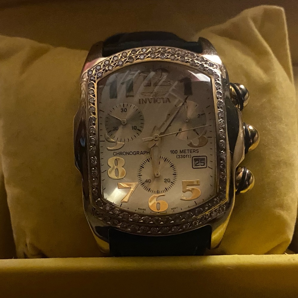 Invicta Diamond Pave Gold Lupah Watch 1.75 cts